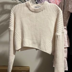Urban Outfitters off-white cropped sweater